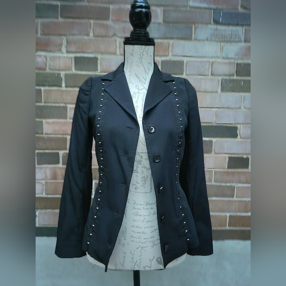 Dolce & Gabbana Hook & Eye Black Blazer 44